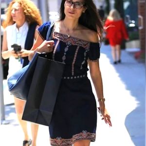 EUC Tory Burch Off the Shoulder Embroidered Nell Dress